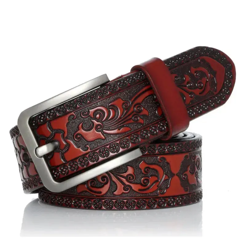 HREECOW Men’s Genuine Leather Belt Quality Cow Genuine Leather Designer Belt