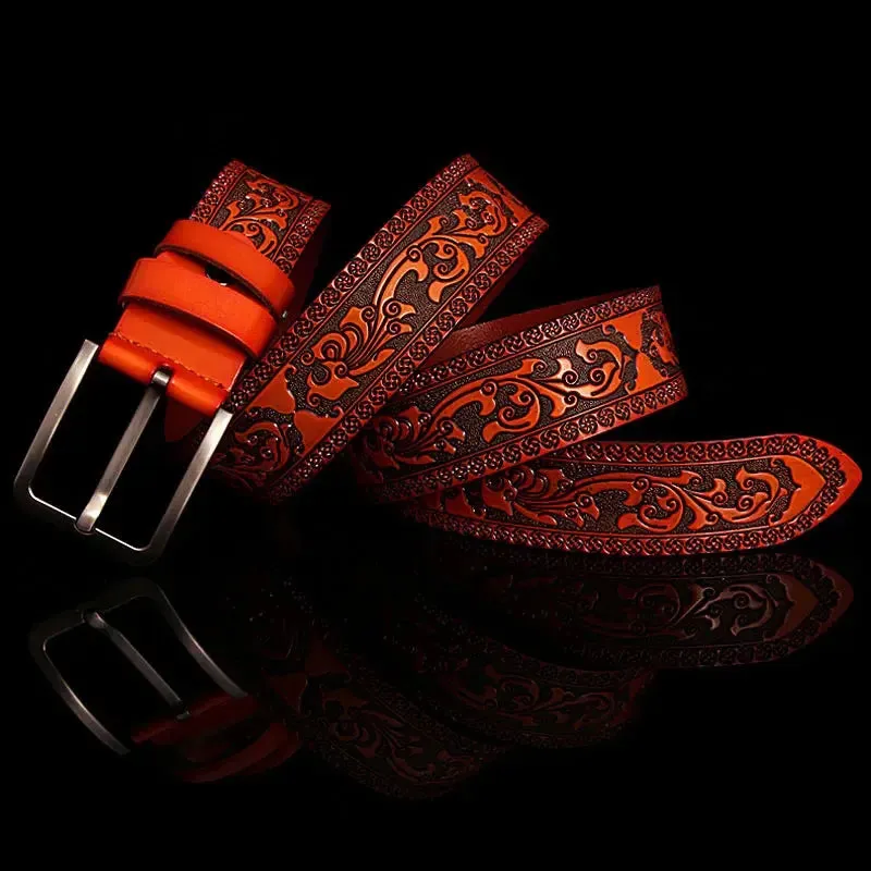 HREECOW Men’s Genuine Leather Belt Quality Cow Genuine Leather Designer Belt