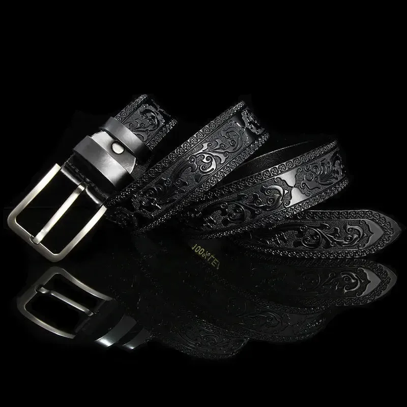 HREECOW Men’s Genuine Leather Belt Quality Cow Genuine Leather Designer Belt
