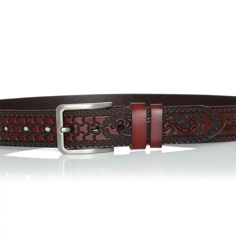 HREECOW Men’s Genuine Leather Belt Quality Cow Genuine Leather Designer Belt