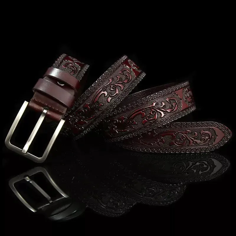 HREECOW Men’s Genuine Leather Belt Quality Cow Genuine Leather Designer Belt