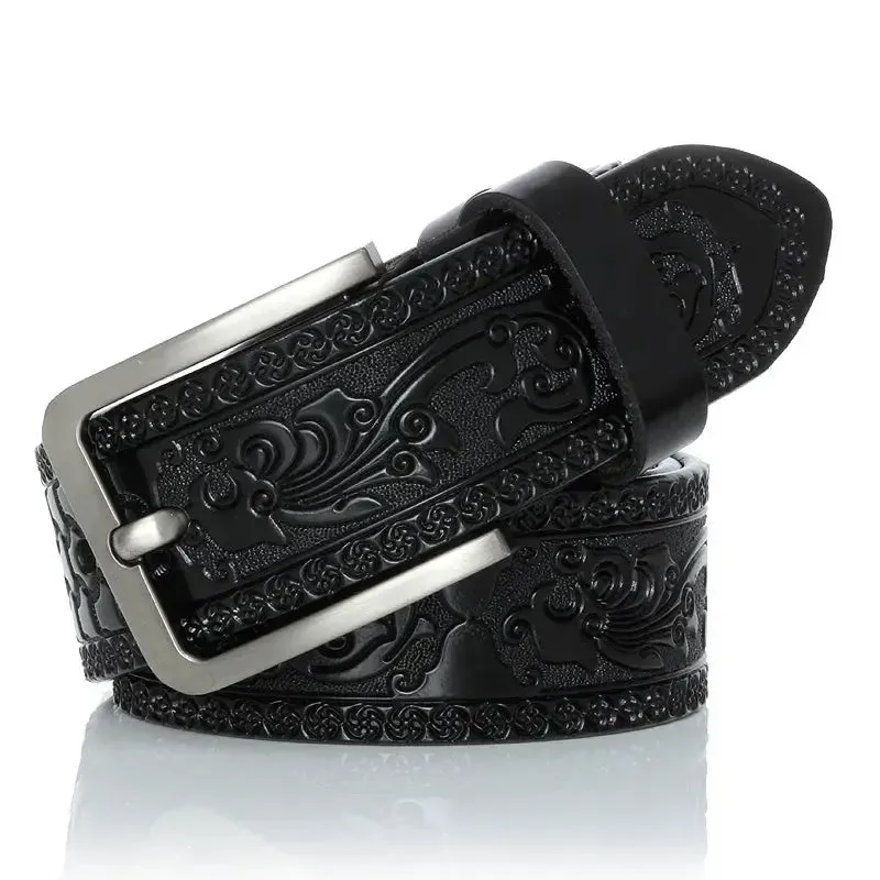 HREECOW Men’s Genuine Leather Belt Quality Cow Genuine Leather Designer Belt