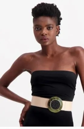 JIAMINI Kilifi Belt Beige with narrow shape