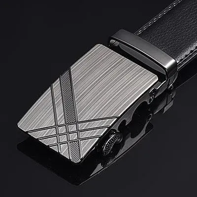 Luxury Automatic Buckle Leather Belt: Stylish Men's Strap for Sophisticated Looks