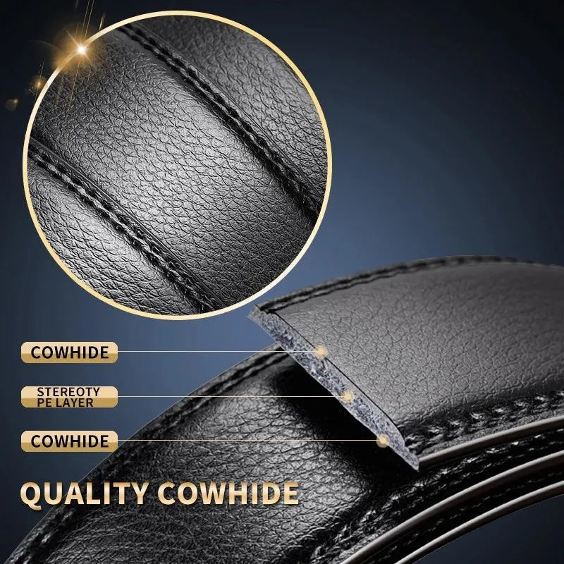 Luxury Automatic Buckle Leather Belt: Stylish Men's Strap for Sophisticated Looks