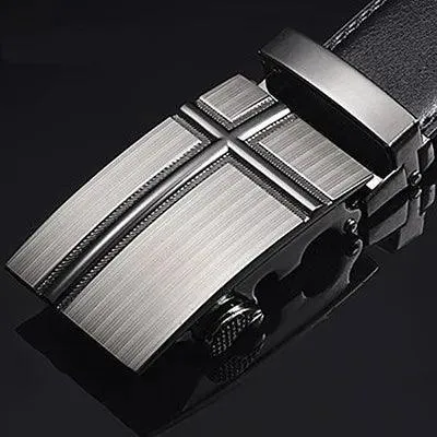 Luxury Automatic Buckle Leather Belt: Stylish Men's Strap for Sophisticated Looks