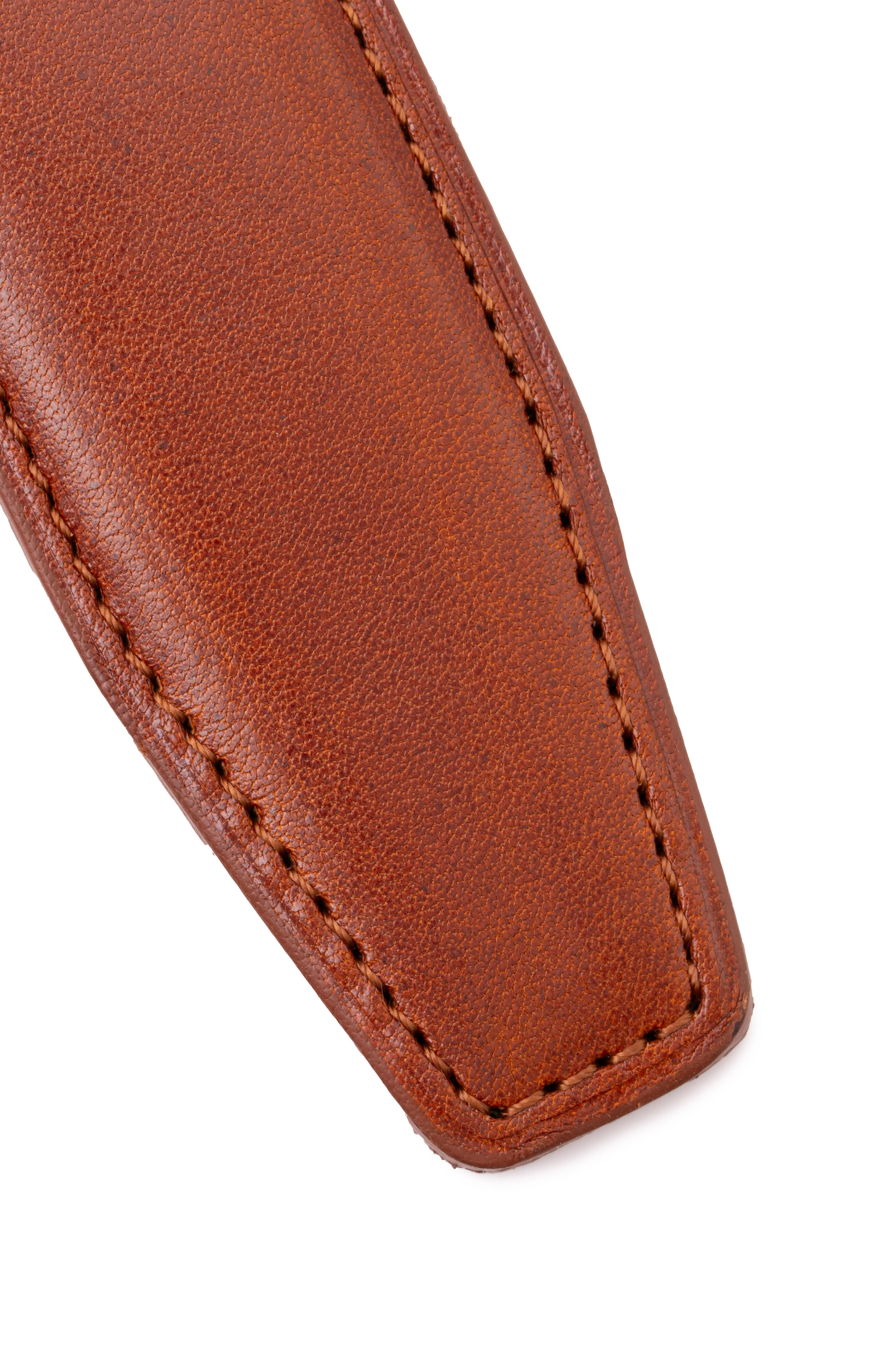 Medium Brown Vegetable Tanned Leather Belt