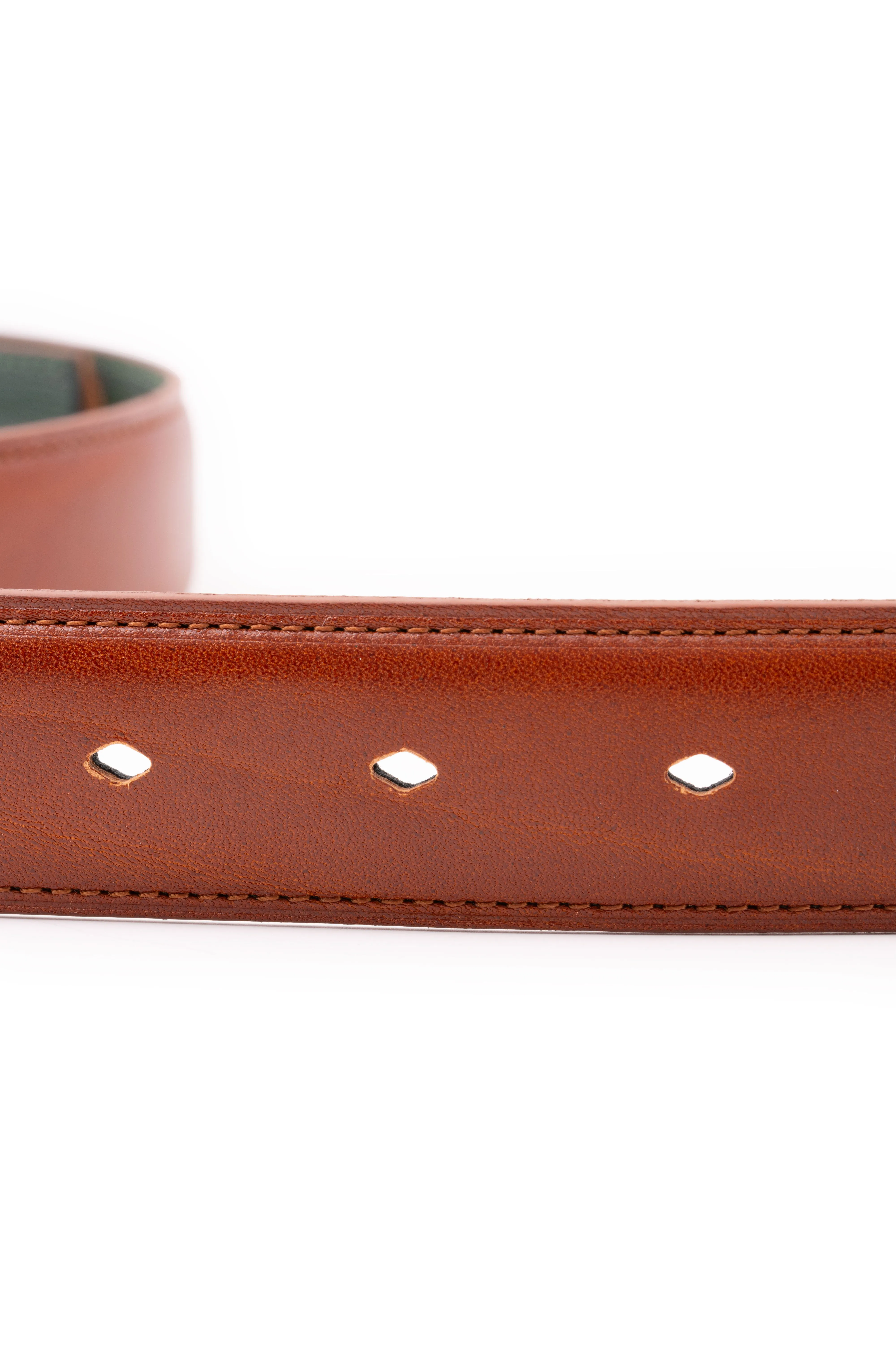 Medium Brown Vegetable Tanned Leather Belt