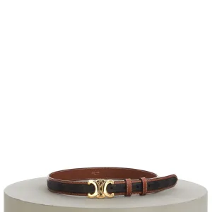 Medium With Border Triomphe Belt In Triomphe Canvas And Calfskin