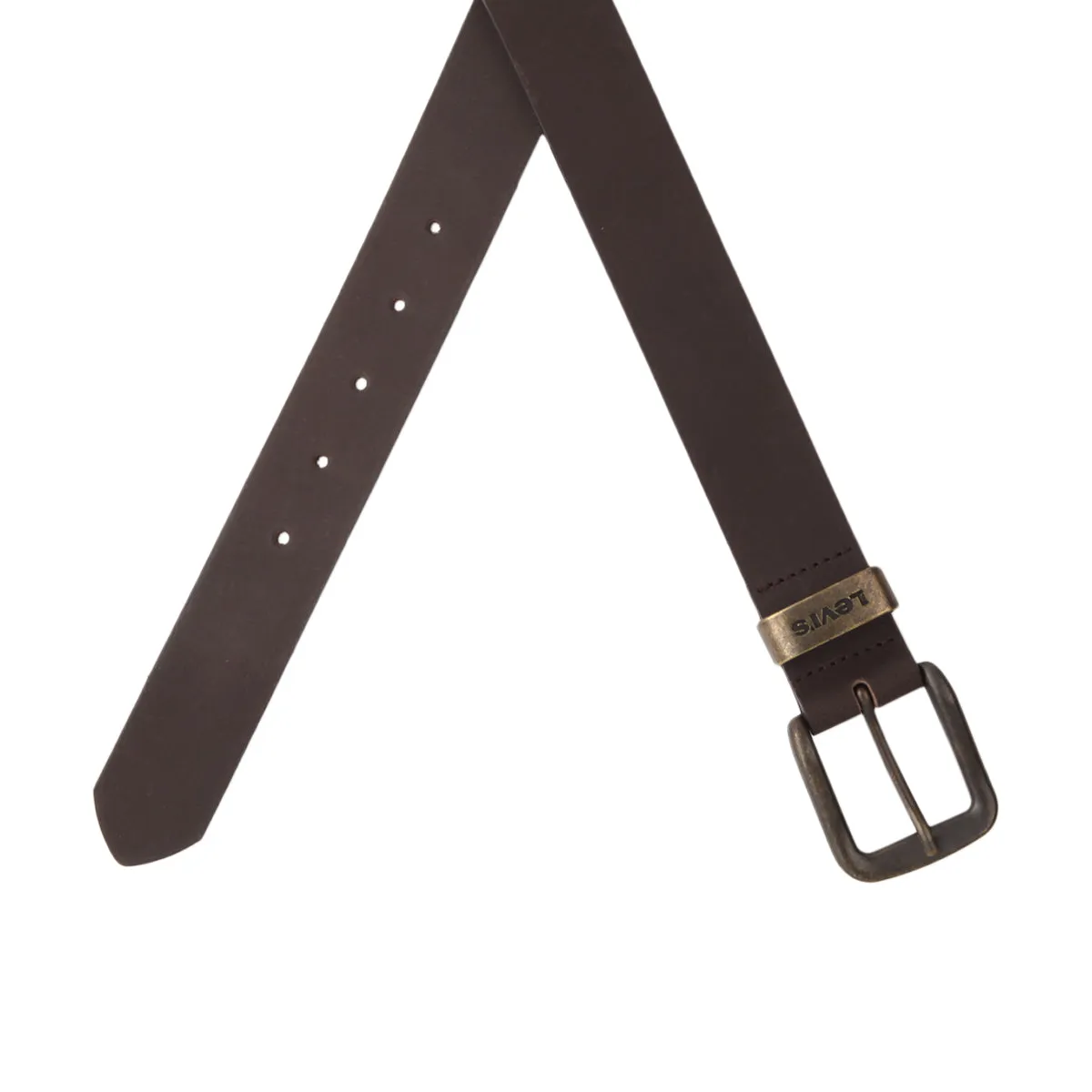 Men's Solid Brand Logo Belt