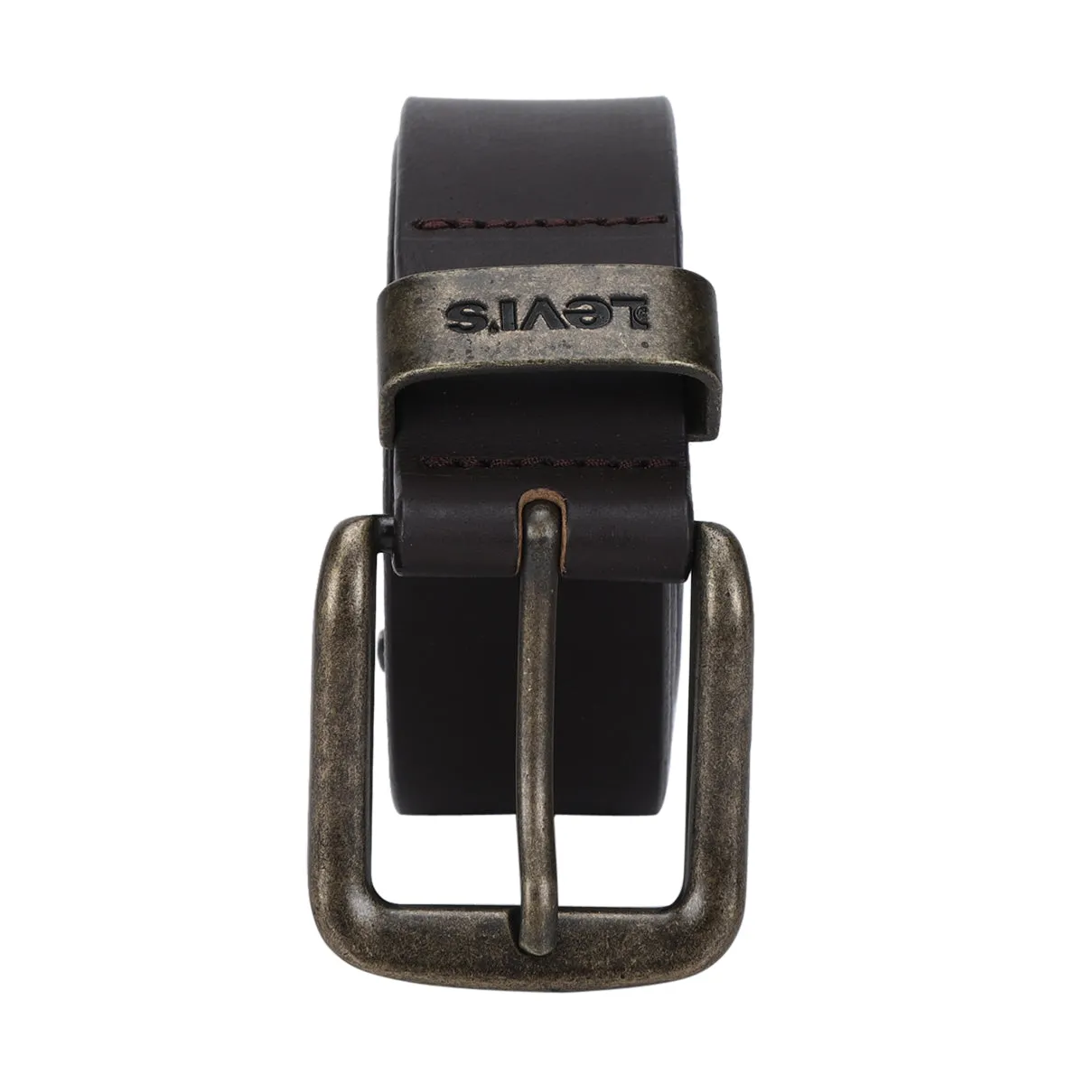 Men's Solid Brand Logo Belt