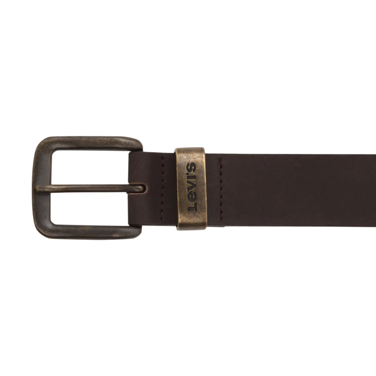 Men's Solid Brand Logo Belt
