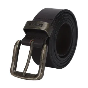 Men's Solid Brand Logo Belt