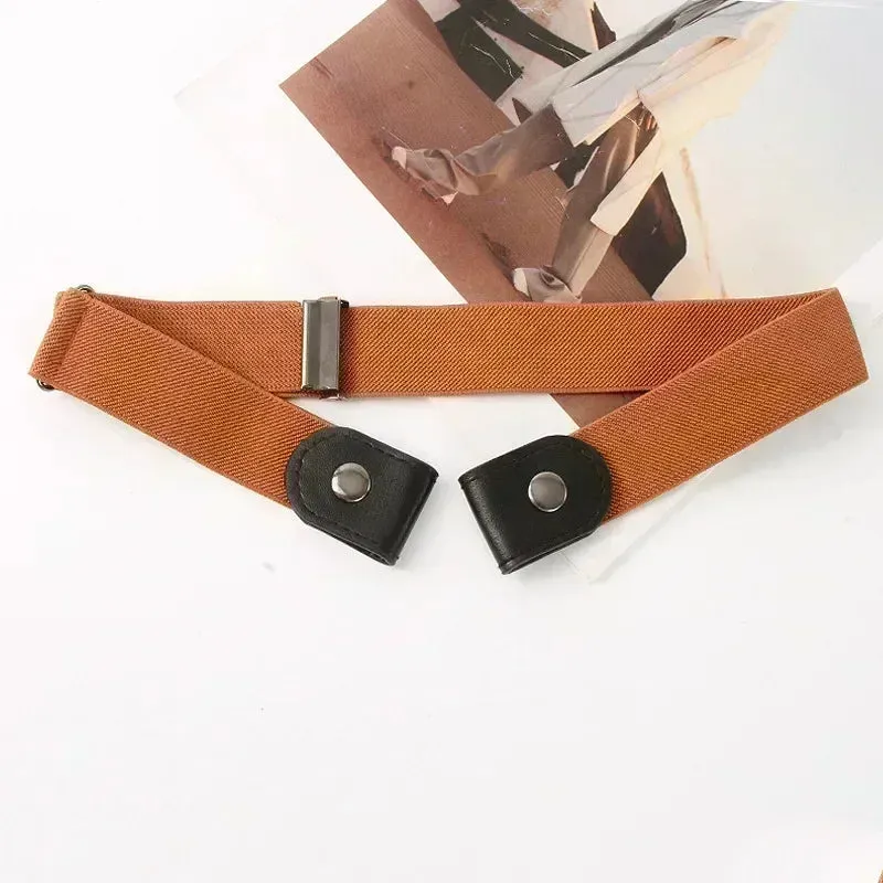 New Adjustable Stretch Elastic Waist Band Invisible Belt Buckle-Free Belts for Women Men Jean Pants Dress No Buckle Easy To Wear