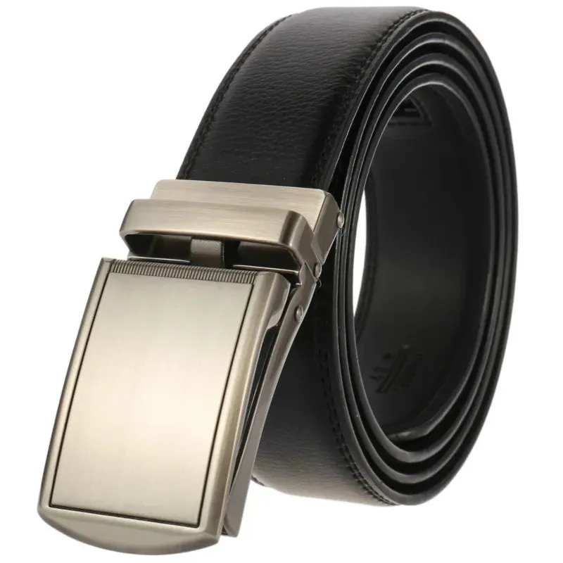 New Genuine Leather Men's Belt Luxury Fashion High Quality Male Belts Metal Automatic Buckle Men Belt Business Casual Waist Band