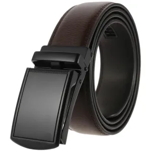 New Genuine Leather Men's Belt Luxury Fashion High Quality Male Belts Metal Automatic Buckle Men Belt Business Casual Waist Band