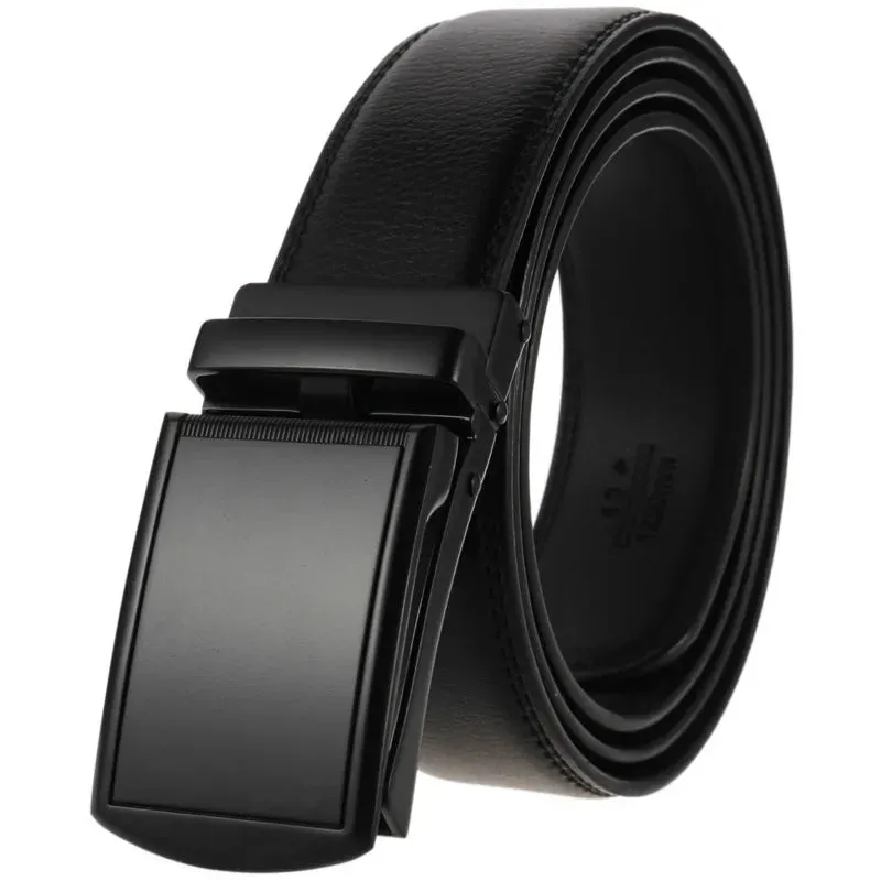 New Genuine Leather Men's Belt Luxury Fashion High Quality Male Belts Metal Automatic Buckle Men Belt Business Casual Waist Band