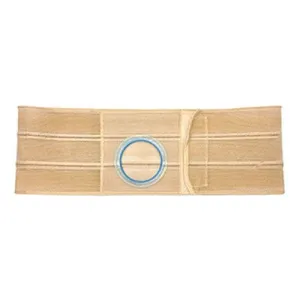 Nu-Hope Support Belt, Original Flat Panel, 3-1/8" Stoma, 6" Wide, Right, 1" From Bottom, Prolapse Strap, XL (41" to 47" Waist), Beige