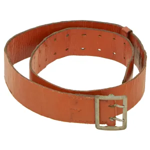 Original German WWII Army Heer Officers 50mm Brown Preßstoff Faux Leather Open Claw Buckle Belt