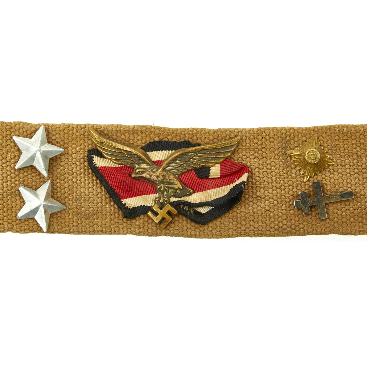 Original German WWII Luftwaffe Deutsches Afrikakorp DAK Hate Belt with Buckle