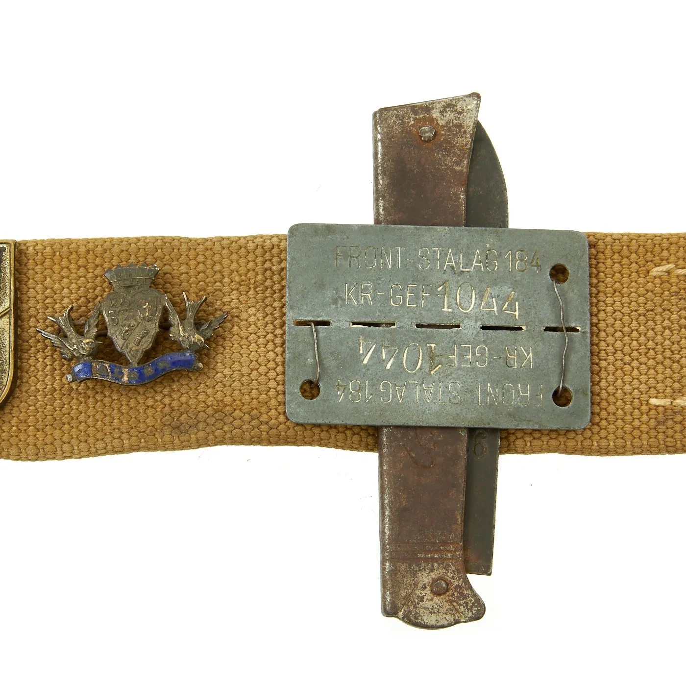 Original German WWII Luftwaffe Deutsches Afrikakorp DAK Hate Belt with Buckle