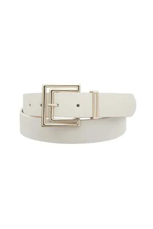 Outline Cutout Square Buckle Belt