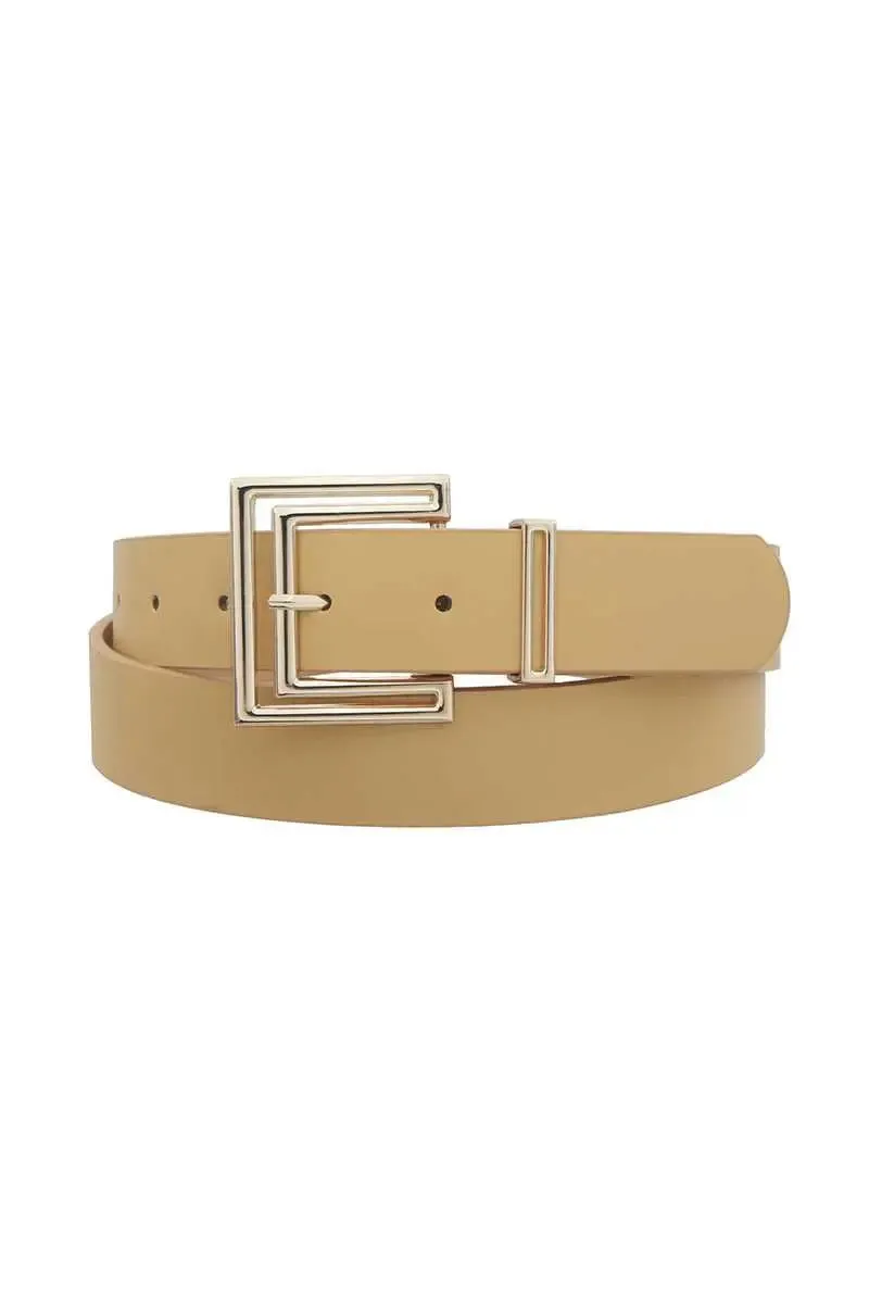 Outline Cutout Square Buckle Belt