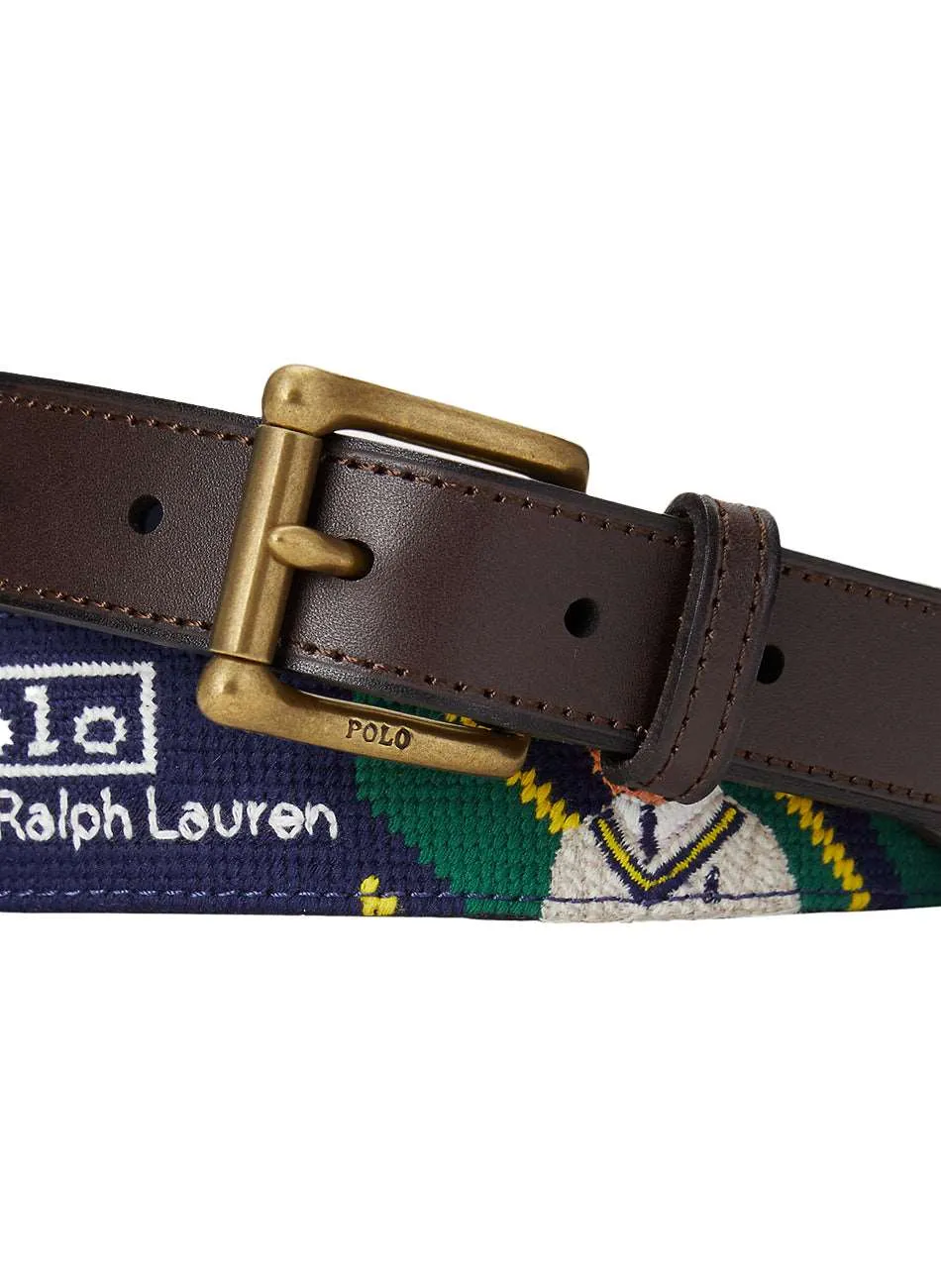 Polo Ralph Lauren Multi-Colored Needle Point Belt