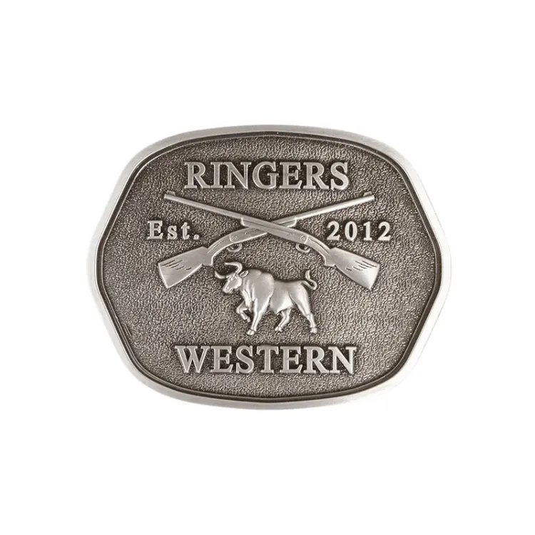 Ringers Western Bandit Belt Buckle - Silver