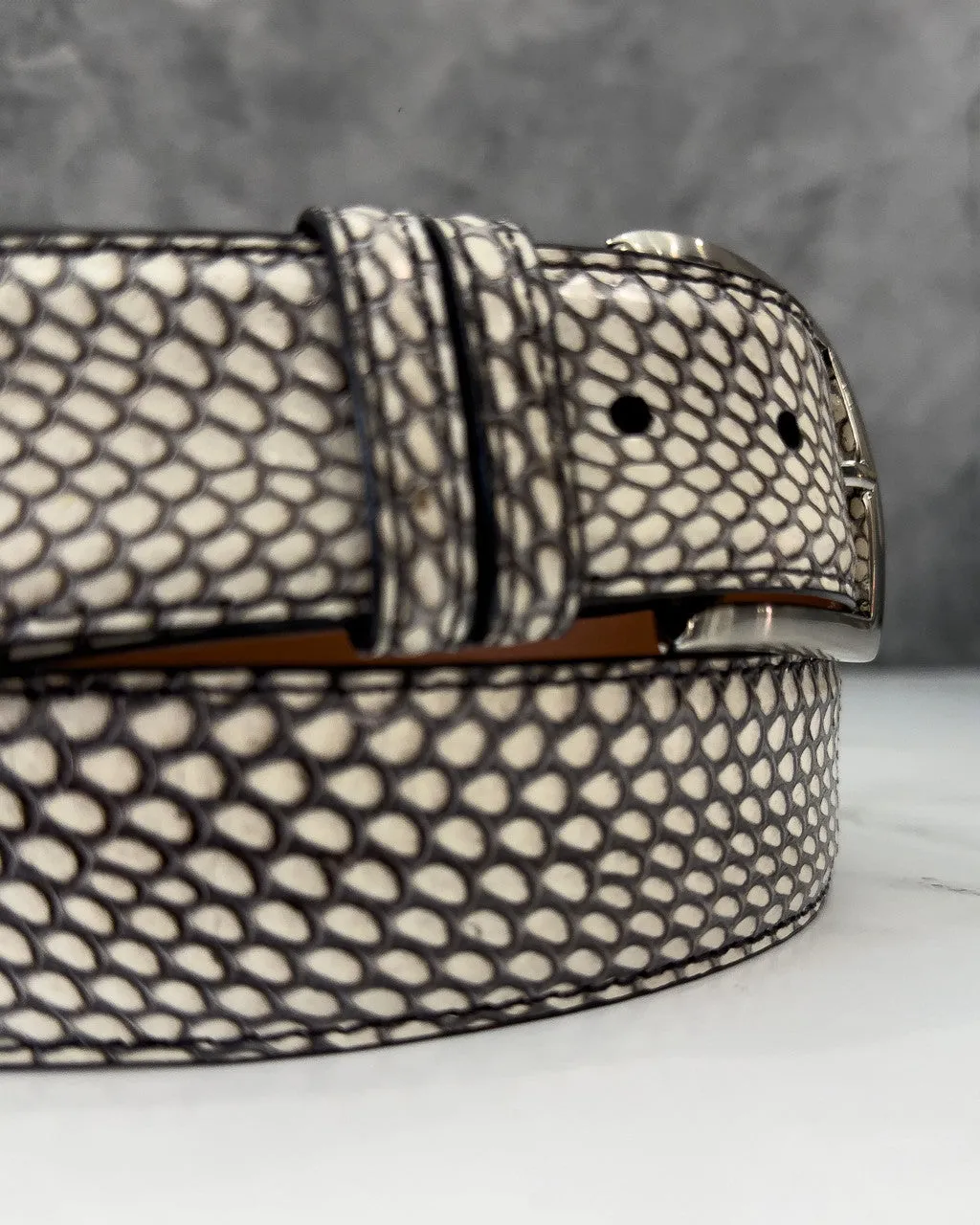 Spitting Cobra Front Cut Belt: Natural
