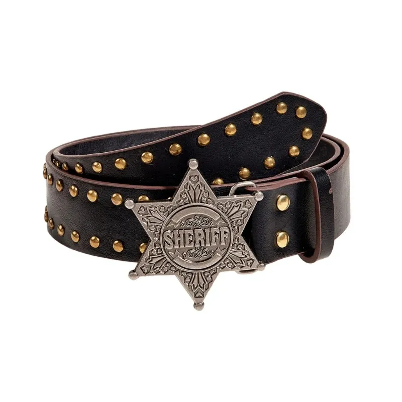Star Buckle Y2K Fashion Jeans Belt - Western Cowgirl Rivet Wide Waistband