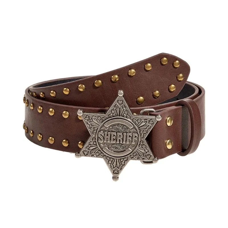Star Buckle Y2K Fashion Jeans Belt - Western Cowgirl Rivet Wide Waistband