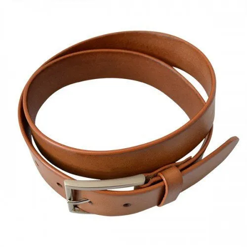 STAVROS - Mens Camel Genuine Leather Dress Belt