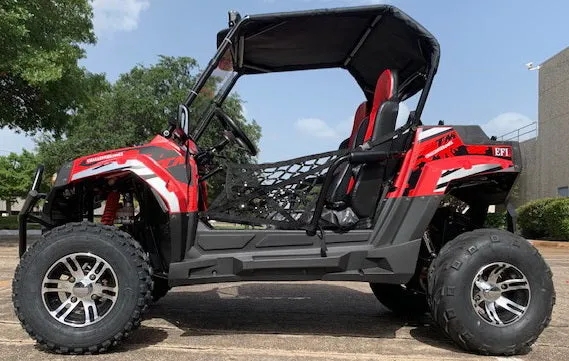 TrailMaster Challenger 200EX EFI UTV Deluxe, Windshield, Push Bar, Chrome Rims, Light bar included