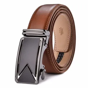 West Louis Cowhide Leather Luxury Automatic Buckle Belt
