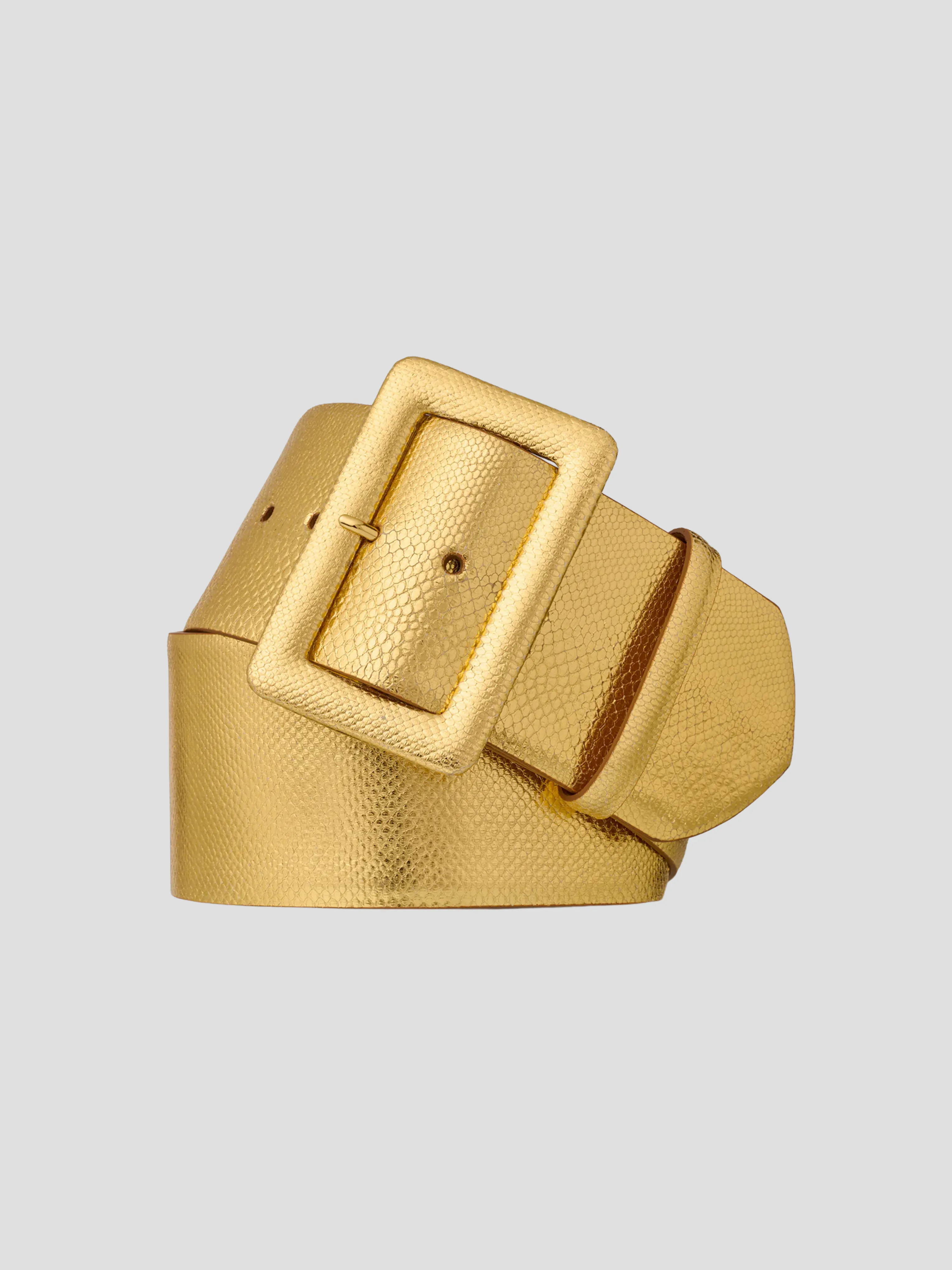 Wide Karung Belt with Covered Buckle